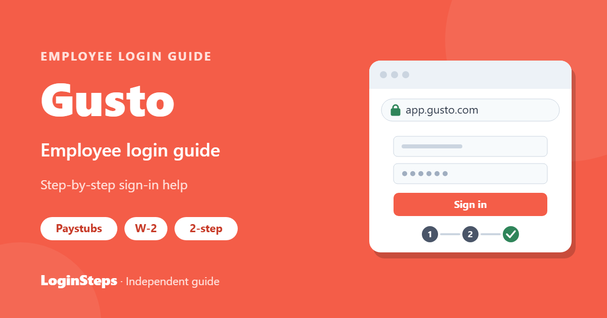 Gusto login guide – Employee login guide