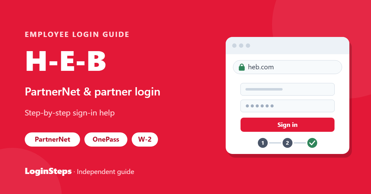 H-E-B login guide – PartnerNet & partner login