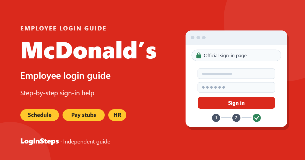 McDonald’s login guide – Employee login guide