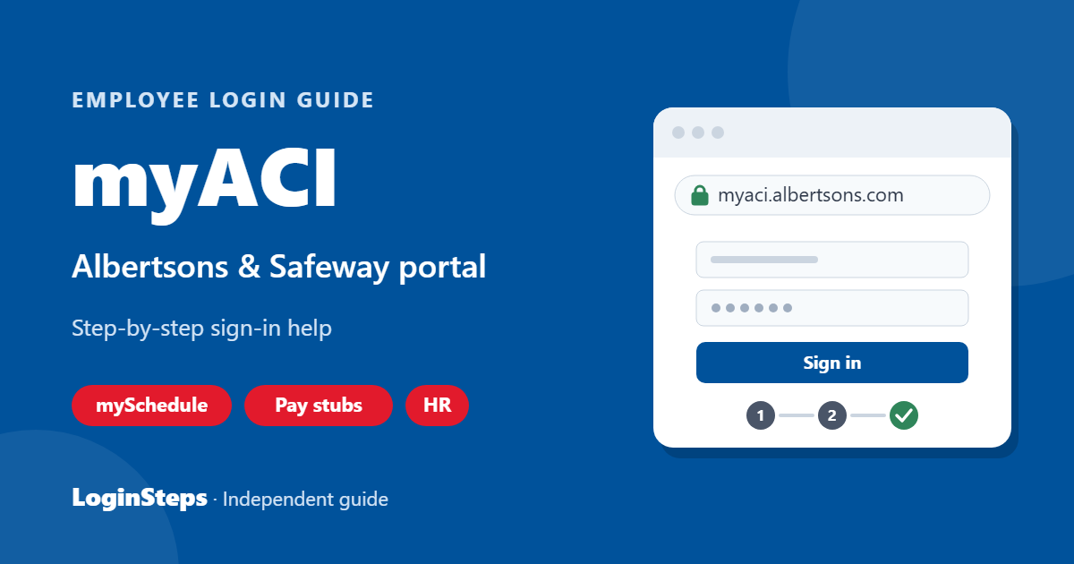 myACI login guide – Albertsons & Safeway portal
