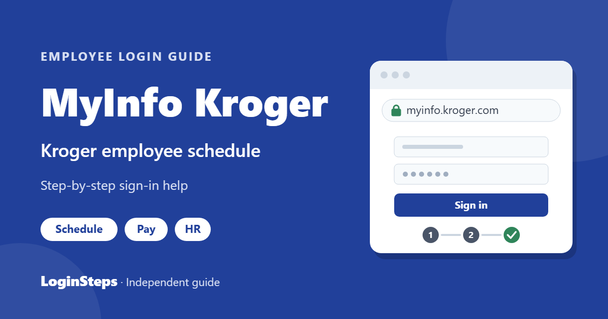MyInfo Kroger login guide – Kroger employee schedule