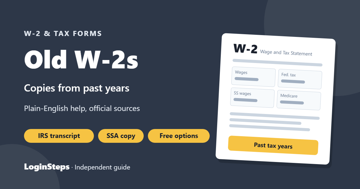 Old W-2s – Copies from past years